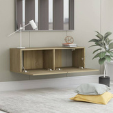 vidaXL Szafka pod TV, dąb sonoma 100x30x30 cm, materiał drewnopochodny