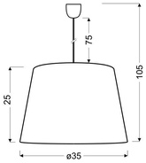 Lampa sufitowa wisząca 35cm Karen 31-03225 1xE27