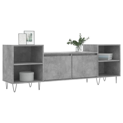 vidaXL Szafka pod TV, szarość betonu, 160x35x55 cm