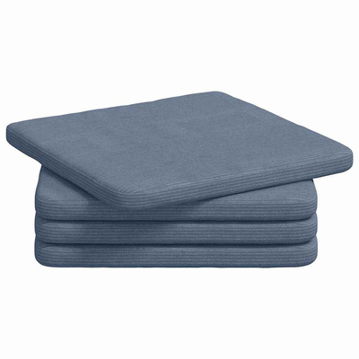 Poduszki na siedziska 4 pcs Niebieski 40 x 40 x 3 cm