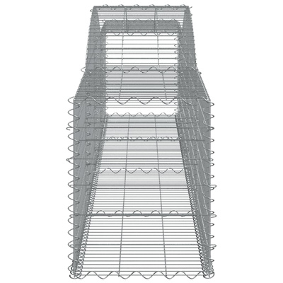 Kosze gabionowe, 25 szt, 400x50x60/80 cm, galwanizowane żelazo