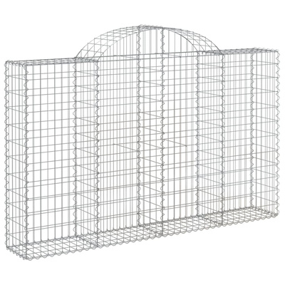 Kosze gabionowe, 14 szt, 200x30x120/140cm, galwanizowane żelazo