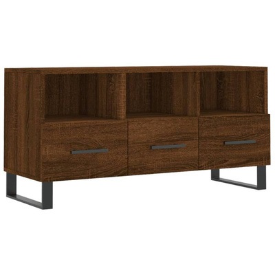 vidaXL Szafka pod TV, brązowy dąb, 102x36x50 cm