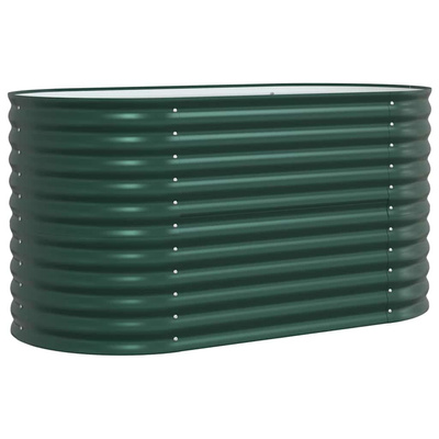 Podniesiony grządka Zielony 160 x 80 x 81 cm Stal