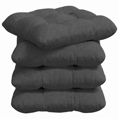 Poduszki na siedziska 4 pcs Ciemnoszary 45 x 45 cm