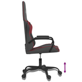 vidaXL Masujący fotel gamingowy, czarno-bordowy, sztuczna skóra model standard