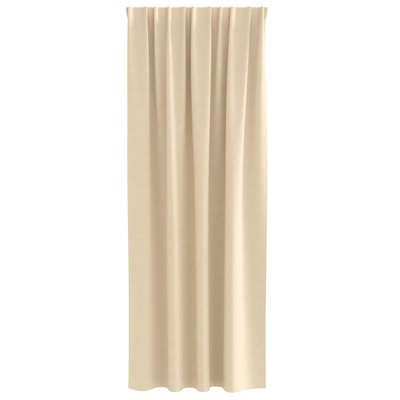 Firany blackout z kółkami 2 pcs Kremowy 225 x 140 cm Poliester