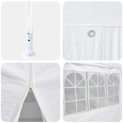 Namiot Imprezowy Biały 400 x 400 x 266 cm Polietylen