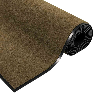 Dywanik wejściowy Brązowy i czarny 120 x 250 cm 100% poliamid