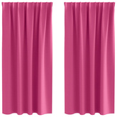 Firany blackout z kółkami 2 pcs Jasnoróżowy 175 x 140 cm