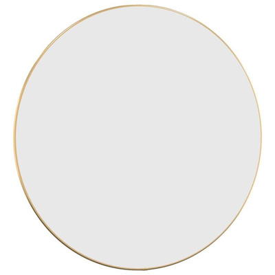 vidaXL Lustro ścienne, złote, Ø 60 cm, okrągłe