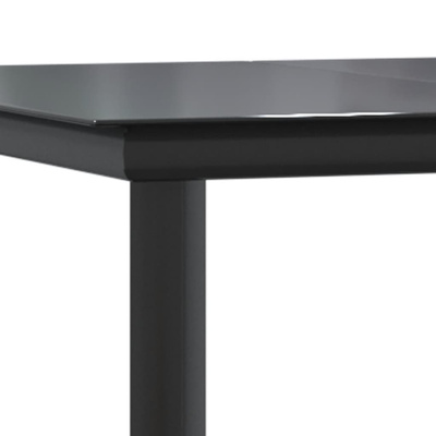 7-częściowy zestaw mebli ogrodowych, czarny, rattan PVC