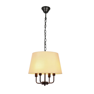 Lampa wisząca z abażurem Pasteri klasyczna 4-punktowa do salonu