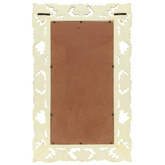 vidaXL Lustro w ręcznie rzeźbionej, białej ramie, 80x50 cm, mango