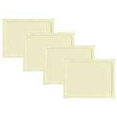 Poduszki na siedziska 4 pcs kremowy 47 x 36 x 2 cm Poliester