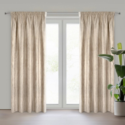 Zasłona Estel jasnobeżowa 140x270