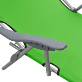 vidaXL Leżak z daszkiem, stalowy, zielony