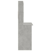 vidaXL Biurko z półkami, betonowa szarość, 102x45x148 cm