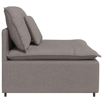 Modułowy moduł centralny sofy z poduszkami Taupe 100 cm
