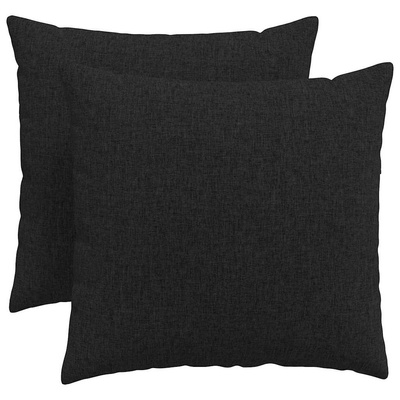 Poduszki na sofę 2 pcs Czarny 50 x 50 cm tkanina