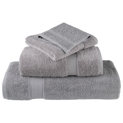 Ręczniki premium, SOLUND, 4 szt., szare, 100x200 cm, 600 g/m?