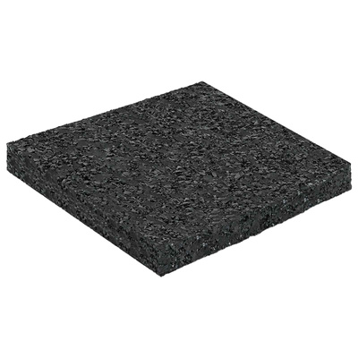 Pad Patio z Granulatem Gumowym Czarny 9 x 9 x 0,8 cm Guma
