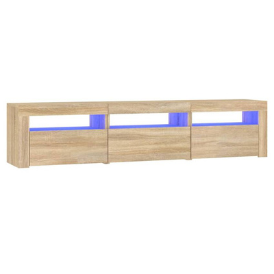 vidaXL Szafka pod TV z oświetleniem LED, dąb sonoma, 180x35x40 cm