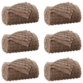 Koce narzutowe 6 pcs Camel 240 x 220 cm Polar