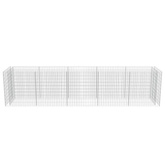 vidaXL Podwyższona donica gabionowa, galwanizowana stal, 450x90x100 cm