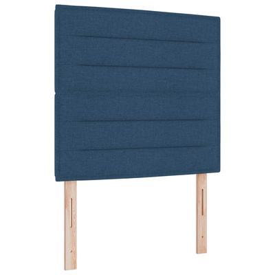 Łóżko z box spring LED z materacem niebieski 90 x 190 cm