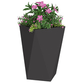 Donica 2 pcs Czarny 50 x 50 x 75 cm Stal