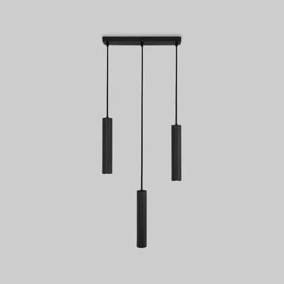 Lampa Wiszaca trzy czarne tuby GU10 Abruzzo Trotti