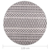 vidaXL Dywan z możliwością prania, 120 cm, czarno-biały
