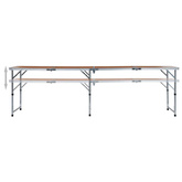 vidaXL Składany stolik turystyczny, aluminiowy, 240x60 cm