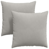 Poduszki na sofę 2 pcs Jasnoszary 80 x 80 cm tkanina