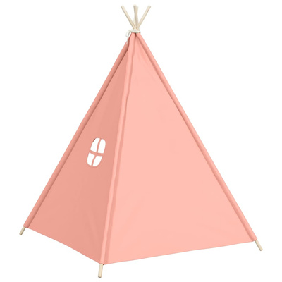 Namiot dziecięcy tipi, z torbą, peach skin, róż, 120x120x150 cm