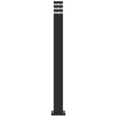 Zewnętrzna lampa stojąca, czarna, 110 cm, aluminium
