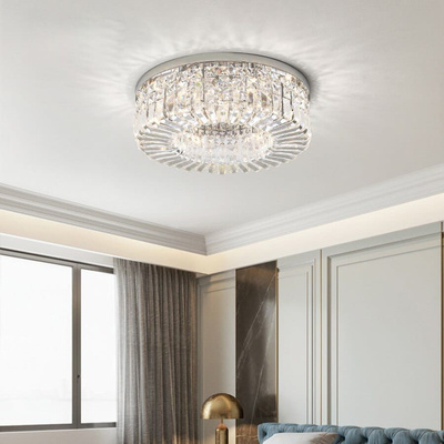 Plafon kryształowy glamour, nowoczesny 80cm STELLA SILVER ADANI AD112