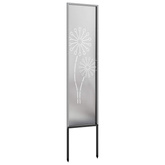 Ekran zapewniający prywatność w ogrodzie Srebrny 32 x 140 cm