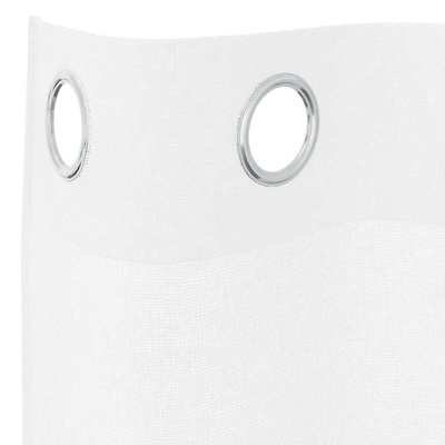 Firany Voile z zasłonami 2 pcs Biały 260 x 140 cm Poliester