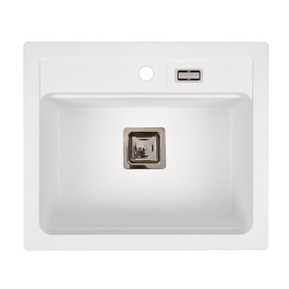 Zlewozmywak York 01 / biały arktyczny