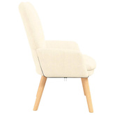 fotel Kremowy 63 x 67 x 94 cm tkanina