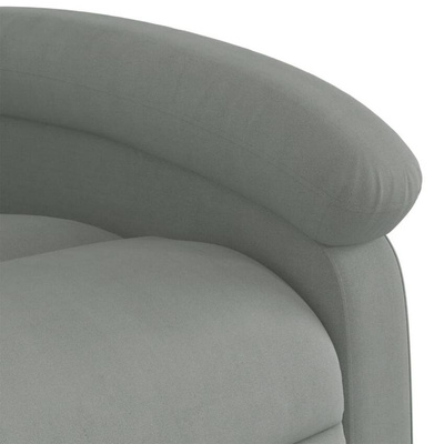 vidaXL Rozkładany fotel masujący, jasnoszary, obity aksamitem model standard