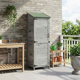 Shed ogrodowy Szary 59,5 x 56 x 176,5 cm Drewno Świerkowe