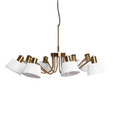 Lampa wisząca żyrandol Złoto-biały 8xE14 Abruzzo Dali