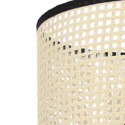 TOPI lampa kinkiet czarny 1x40W E27 abażur kremowy