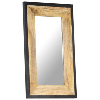 vidaXL Lustro, 80 x 50 cm, lite drewno mango