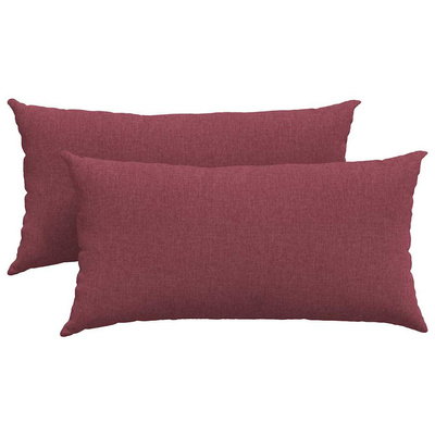 Poduszki na sofę 2 pcs Czerwone wino 80 x 40 cm tkanina
