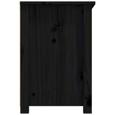 vidaXL Szafka pod TV, czarna, 79x35x52 cm, lite drewno sosnowe