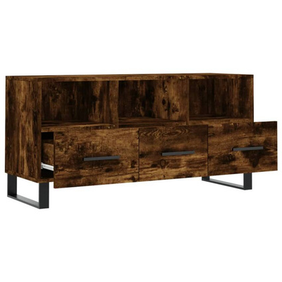 vidaXL Szafka pod TV, przydymiony dąb, 102x36x50 cm